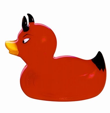 FLIESENAUFKLEBER DEVIL DUCKIE auf einer Tiefencastel Wunschliste / Geschenkidee