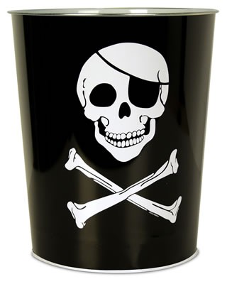PIRATEN PAPIERKORB/ M�LLEIMER auf einer Berlin Wunschliste / Geschenkidee