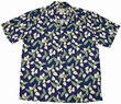 ORIGINAL HAWAIIHEMD - MINI ANTHURIUM - NAVY BLAU - PARADISE FOUND