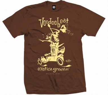 EXOTICA GROOVIN HOT ROD -MEN SHIRT - BROWN