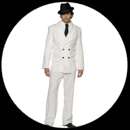 Mafia Kost�m weiss - Nadelstreifen - Klicken f�r gr�ssere Ansicht