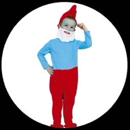 Papa Schlumpf Kost�m - Kinder - Klicken f�r gr�ssere Ansicht
