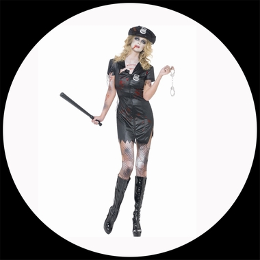 Zombie Polizistin Kost�m - Klicken f�r gr�ssere Ansicht