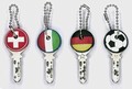 Fussball 4er Set Mixed - Keycovers - Schl�sselkappen