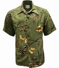 ORIGINAL HAWAIIHEMD - RETRO OASIS PALMS - MOSS - DIAMOND HEAD SPORTSWEAR