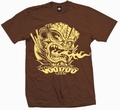 TIKI VOLCANO - SHIRT - BRAUN