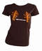  x GUNS GIRLIE SHIRT - BRAUN