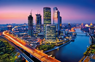 Fototapete Moskau von oben - Klicken f�r gr�ssere Ansicht