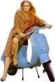 Ursula Andress auf der Vespa